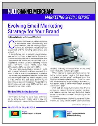 Evolving Email Marketing Special Report