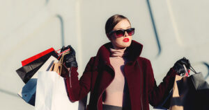 high-value consumers lady with bags feature