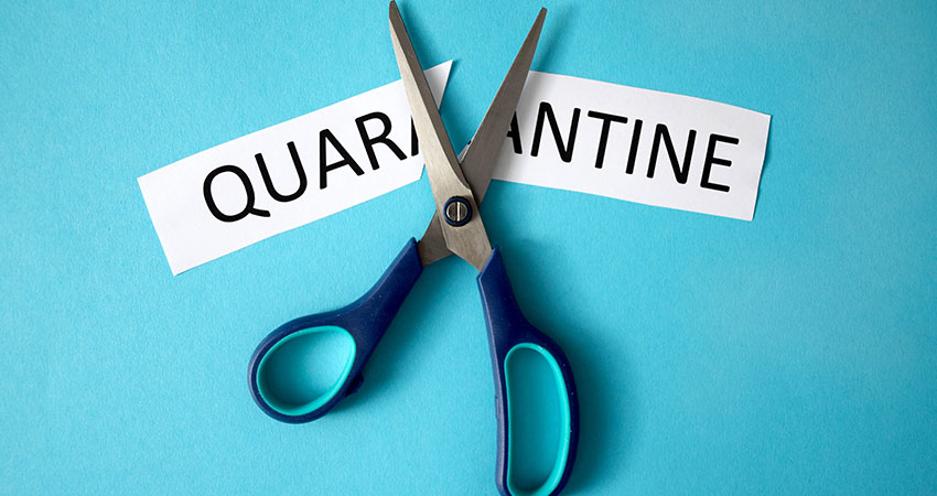 scissors cutting covid quarantine
